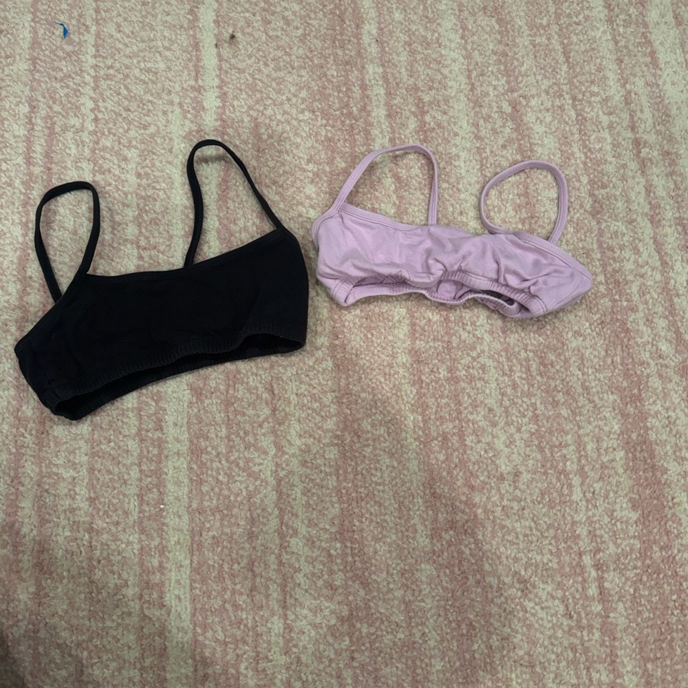 Fruit of the Loom Black and Light Pink Sports Bras